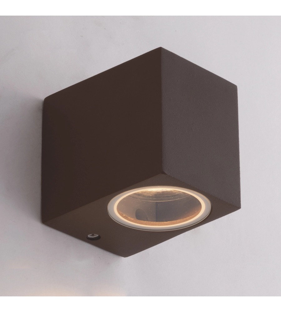 APPLIQUE "QUBO" ALLUMINIO CORTEN, 9,3X8X6,7 CM